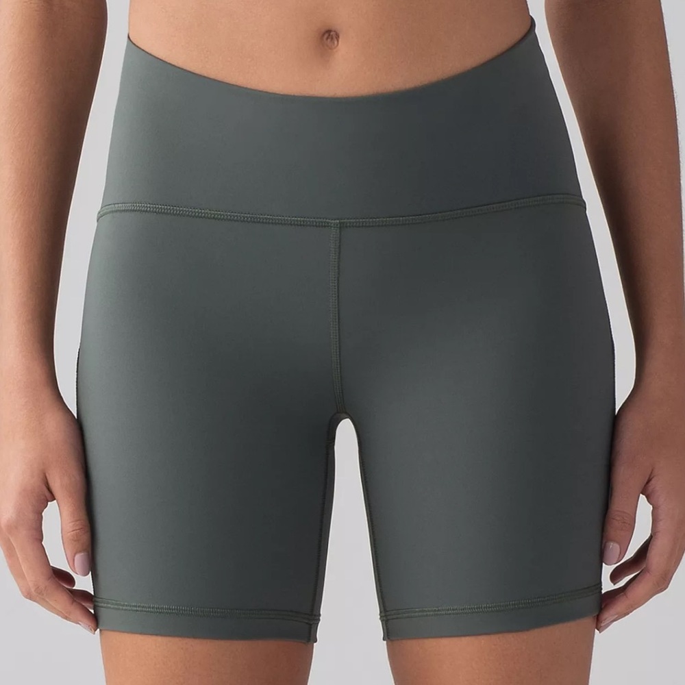 Lululemon Green Biker Shorts